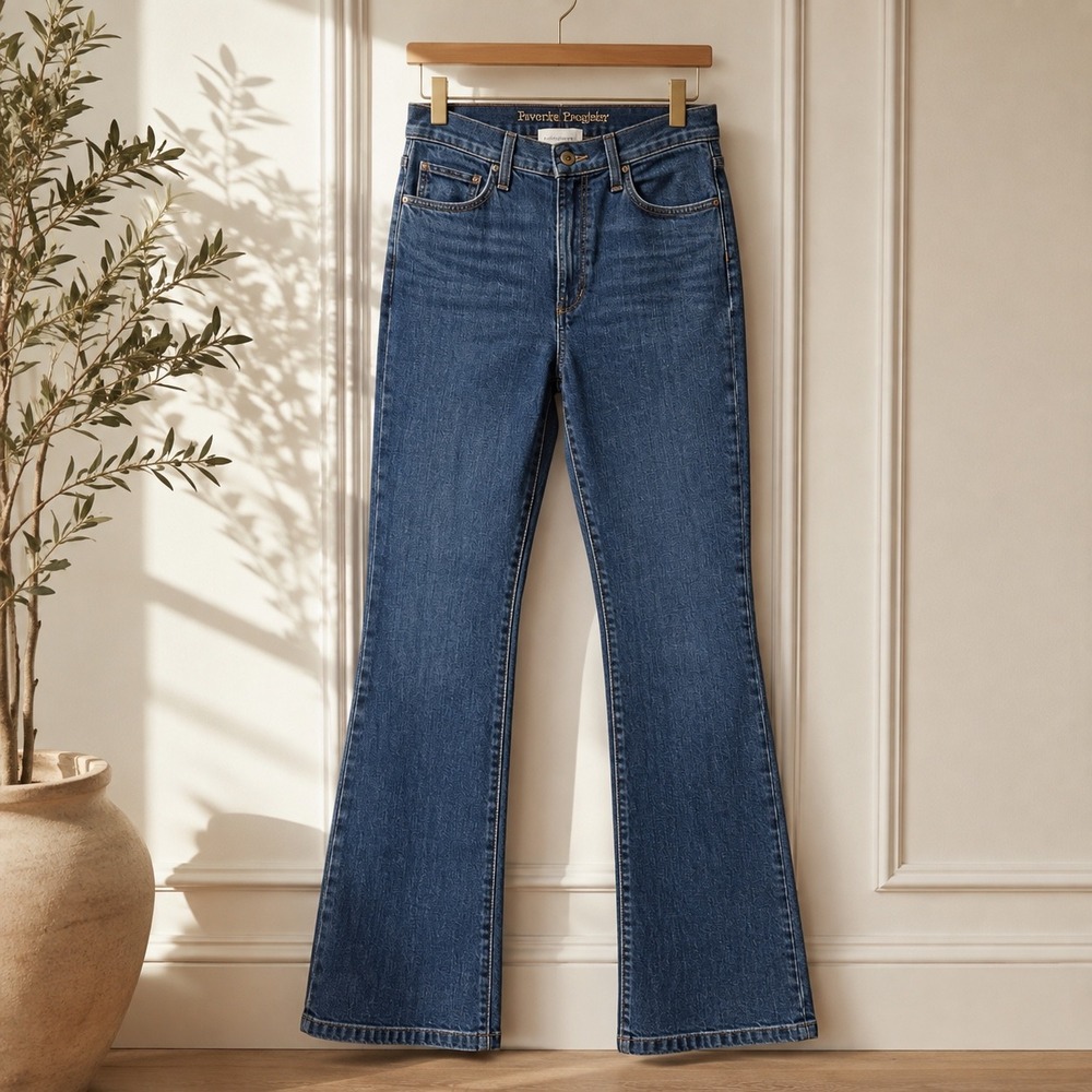 Favorite Daughter Valentina Jeans 26 Super High Rise Mini Bootcut Dark Wash